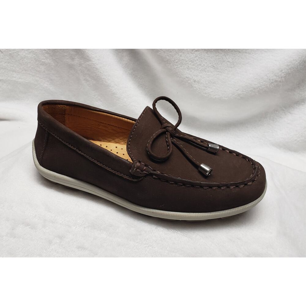 NIB Driver Club USA Sarasota Boys 12 Brown Loafers Quiet Luxury Preppy Wedding